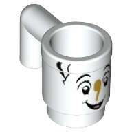 Visuel indicatif Rebrickable de Tasse d'équipement / tasse avec motif imprimé de fissure et de visage (Chip) (Equipment Cup / Mug with Crack and Face Print (Chip))