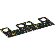 Jupe accessoire de taille, 4 trous avec motif imprimé étoiles et formes multicolores [10mm] (Hipwear Skirt, 4 Holes with Multi-color Stars and Shapes Print [10mm])