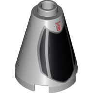 Visuel indicatif Rebrickable de Cône 2 x 2 x 2, ouvert tenon avec motif imprimé B-wing Cockpit (Cone 2 x 2 x 2, Open Stud with B-wing Cockpit Print)