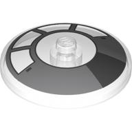 Visuel indicatif Rebrickable de Plat 4 x 4 inversé [radar] avec motif imprimé de cockpit de faucon millénaire (Dish 4 x 4 Inverted [Radar] with Millennium Falcon Cockpit Print)