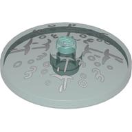 Visuel indicatif Rebrickable de Plat 4 x 4 inversé [radar] avec jet de fontaine blanche motif imprimé (Dish 4 x 4 Inverted [Radar] with White Fountain Spray Print)