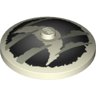 Visuel indicatif Rebrickable de Plat 4 x 4 inversé [Radar] avec motif imprimé croissant de lune et nuages (Dish 4 x 4 Inverted [Radar] with Crescent Moon and Clouds Print)