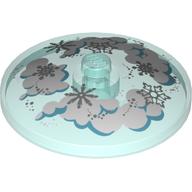 Visuel indicatif Rebrickable de Plat 4 x 4 inversé [Radar] avec motif imprimé nuages et flocons de neige (Dish 4 x 4 Inverted [Radar] with Clouds and Snowflakes Print)