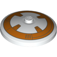 Visuel indicatif Rebrickable de Plat 4 x 4 inversé [radar] avec motif imprimé droïde BB-8 (Dish 4 x 4 Inverted [Radar] with BB-8 Droid Print)