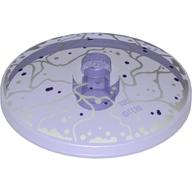 Visuel indicatif Rebrickable de Plat 4 x 4 inversé [radar] avec motif imprimé blanc champ de force (Dish 4 x 4 Inverted [Radar] with White Force Field Print)