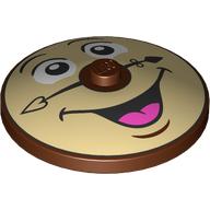 Visuel indicatif Rebrickable de Plat 4 x 4 inversé [Radar] avec cadran imprimé (Cogsworth) (Dish 4 x 4 Inverted [Radar] with Clock Face (Cogsworth) Print)