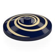 Visuel indicatif Rebrickable de Plat 4 x 4 inversé [radar] avec des tourbillons beige motif imprimé (Dish 4 x 4 Inverted [Radar] with Tan Swirls Print)