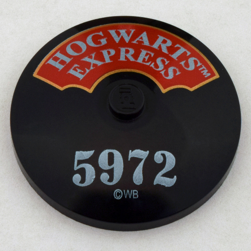 Visuel indicatif Rebrickable de Plat 4 x 4 inversé [Radar] avec Poudlard Express et motif imprimé '5972' (Dish 4 x 4 Inverted [Radar] with Hogwarts Express and '5972' Print)