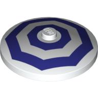 Visuel indicatif Rebrickable de Plat 4 x 4 inversé [Radar] avec motif imprimé octogonal violet foncé (Dish 4 x 4 Inverted [Radar] with Dark Purple Octagonal Print)
