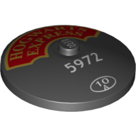 Visuel indicatif Rebrickable de Plat 4 x 4 inversé [Radar] avec motif imprimé 'Hogwarts Express' 5972 (Dish 4 x 4 Inverted [Radar] with 'Hogwarts Express' 5972 Print)