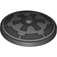 Visuel indicatif Rebrickable de Plat 4 x 4 inversé [radar] avec motif imprimé gris bleu foncé (Dish 4 x 4 Inverted [Radar] with Dark Bluish Grey Pattern Print)