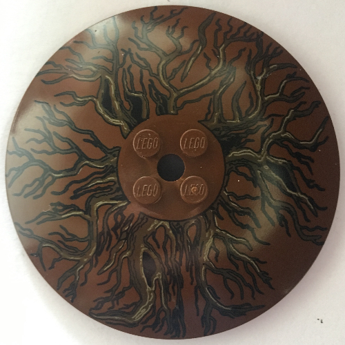 Visuel indicatif Rebrickable de Plat 8 x 8 inversé [Radar] avec Arbre Branches/Racines motif imprimé (Dish 8 x 8 Inverted [Radar] with Tree Branches/Roots Print)