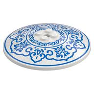 Visuel indicatif Rebrickable de Plat 8 x 8 inversé [radar] avec des décorations azur foncé motif imprimé (Dish 8 x 8 Inverted [Radar] with Dark Azure Decorations Print)