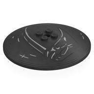 Visuel indicatif Rebrickable de Plat 8 x 8 inversé [radar] avec le symbole de crâne de cor de boue motif imprimé (Dish 8 x 8 Inverted [Radar] with Mudhorn Skull Symbol Print)