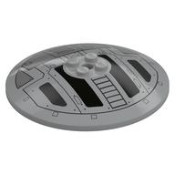 Visuel indicatif Rebrickable de Plat 8 x 8 inversé [radar] avec motif imprimé anti-goutte arrondi, trappe intercepteur TIE (Dish 8 x 8 Inverted [Radar] with Rounded Anti-stud Underside, TIE Interceptor Hatch Print)