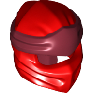 Enveloppe avec noeud long dos, motif bande rouge foncé (Wrap with Long Back Knot, Dark Red Band Pattern)