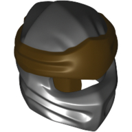 Enveloppe avec noeud long dos, motif bande marron foncé (Wrap with Long Back Knot, Dark Brown Band Pattern)