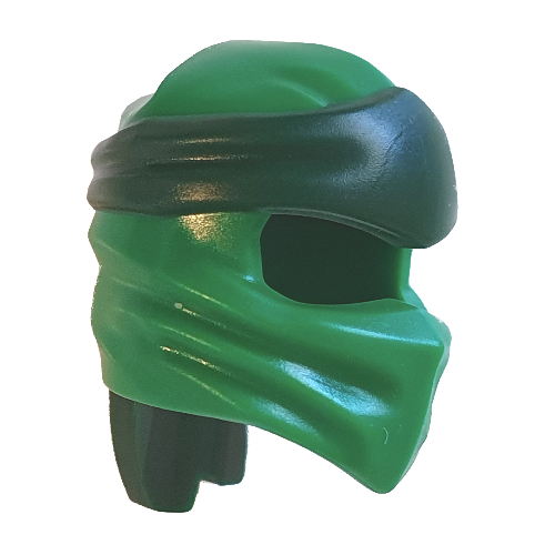 Visuel indicatif Rebrickable de Enveloppe avec noeud long dos, motif bande vert foncé (Wrap with Long Back Knot, Dark Green Band Pattern)