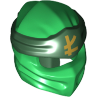 Envelopper avec un long nœud arrière, motif de bande vert foncé avec motif imprimé symbole asiatique jaune (Wrap with Long Back Knot, Dark Green Band Pattern with Yellow Asian Symbol Print)
