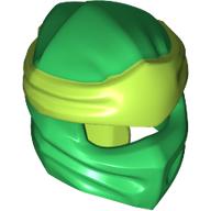Visuel indicatif Rebrickable de Enveloppe avec noeud long dos, motif vert citron bande (Wrap with Long Back Knot, Lime Band Pattern)
