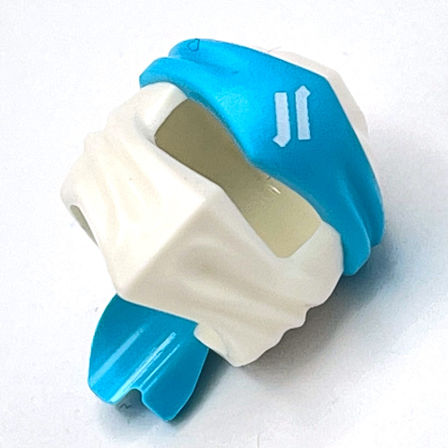 Envelopper avec un long nœud arrière, motif de bande turquoise foncé, blanc asiatique symbole imprimé (Wrap with Long Back Knot, Dark Turquoise Band Pattern, White Asian Symbol Print)