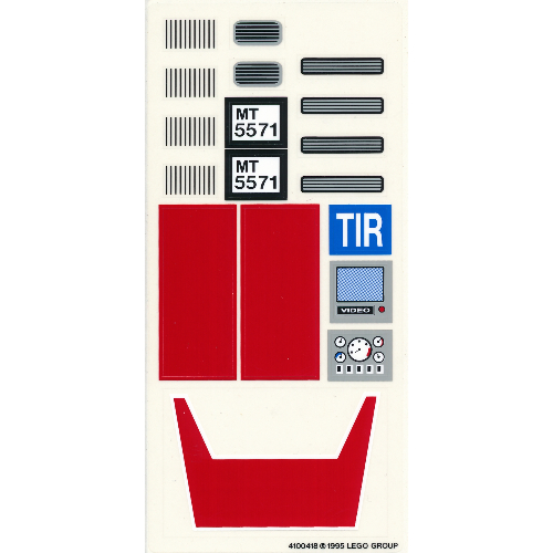 Visuel indicatif Rebrickable de Feuille d’autocollants pour le set 5571-1 (Sticker Sheet for Set 5571-1)