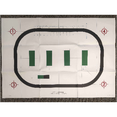 Visuel indicatif Rebrickable de Tapis de jeu, tapis de test pour le système d'invention de la robotique mindstorms [v1.5] (Playmat, Test Mat for Mindstorms Robotics Invention System [v1.5])