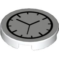 Visuel indicatif Rebrickable de Tuile ronde 2 x 2 avec motif imprimé horloge (Tile Round 2 x 2 with Clock Print)