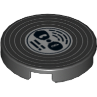 Visuel indicatif Rebrickable de Tuile ronde 2 x 2 avec disque vinyle motif imprimé (Tile Round 2 x 2 with Vinyl Record Print)