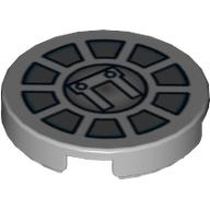 Visuel indicatif Rebrickable de Tuile ronde 2 x 2 avec motif imprimé de machines radiales sw (Tile Round 2 x 2 with SW Radial Machinery Print)