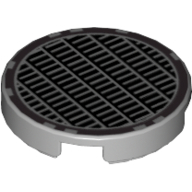 Visuel indicatif Rebrickable de Tuile ronde 2 x 2 avec maille fine grill motif imprimé (Tile Round 2 x 2 with Fine Mesh Grill Print)
