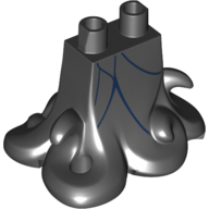 Visuel indicatif Rebrickable de Corps inférieur avec tentacules, motif imprimé lignes bleu foncé (Lower Body with Tentacles, Dark Blue Lines Print)