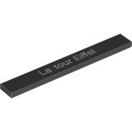 Visuel indicatif Rebrickable de Tuile 1 x 8 avec motif imprimé "La tour Eiffel" (coffret 21019) (Tile 1 x 8 with "La tour Eiffel" Print (Set 21019))