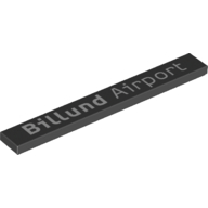Visuel indicatif Rebrickable de Tuile 1 x 8 avec motif imprimé 'Billund Airport' (Tile 1 x 8 with 'Billund Airport' Print)
