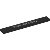 Visuel indicatif Rebrickable de Tuile 1 x 8 avec motif imprimé 'New York City' (Tile 1 x 8 with 'New York City' Print)