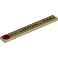 Visuel indicatif Rebrickable de Tuile 1 x 8 avec motif imprimé 'Hans Christian Andersen' (Tile 1 x 8 with 'Hans Christian Andersen' Print)