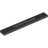 Visuel indicatif Rebrickable de Tuile 1 x 8 avec motif imprimé 'LEGO House' (Tile 1 x 8 with 'LEGO House' Print)
