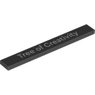 Visuel indicatif Rebrickable de Tuile 1 x 8 avec motif imprimé 'Tree of Creativity' (Tile 1 x 8 with 'Tree of Creativity' Print)