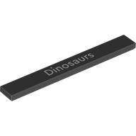 Visuel indicatif Rebrickable de Tuile 1 x 8 avec motif imprimé 'Dinosaurs' (Tile 1 x 8 with 'Dinosaurs' Print)