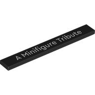Visuel indicatif Rebrickable de Tuile 1 x 8 avec motif imprimé 'A Minifigure Tribute' (Tile 1 x 8 with 'A Minifigure Tribute' Print)
