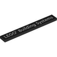 Visuel indicatif Rebrickable de Tuile 1 x 8 avec motif imprimé 'LEGO Building Systems' (Tile 1 x 8 with 'LEGO Building Systems' Print)