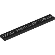 Visuel indicatif Rebrickable de Tuile 1 x 8 avec motif imprimé 'LEGO Fabuland Tribute' (Tile 1 x 8 with 'LEGO Fabuland Tribute' Print)