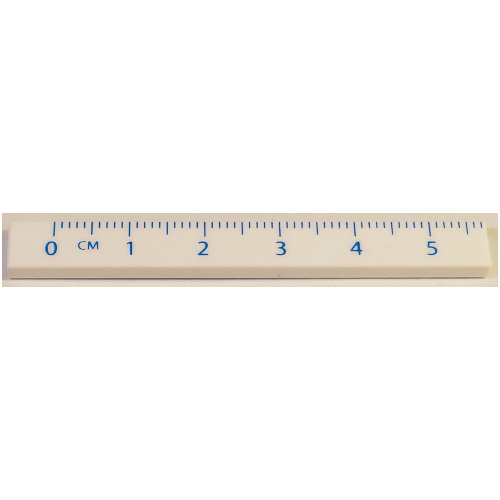 Visuel indicatif Rebrickable de Tuile 1 x 8 avec motif Règle CM 0 - 5 (Tile 1 x 8 with Ruler CM 0 - 5 Pattern)