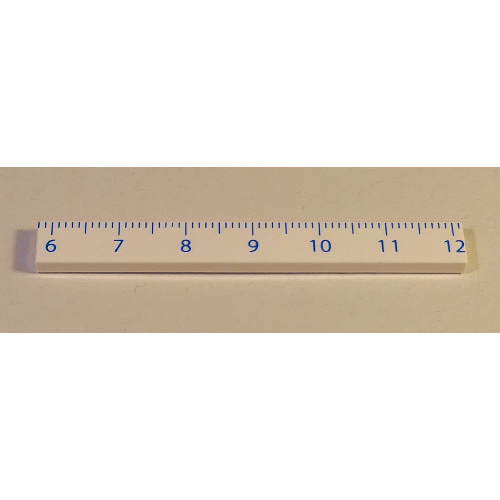 Visuel indicatif Rebrickable de Tuile 1 x 8 avec motif Règle CM 6 - 12 (Tile 1 x 8 with Ruler CM 6 - 12 Pattern)