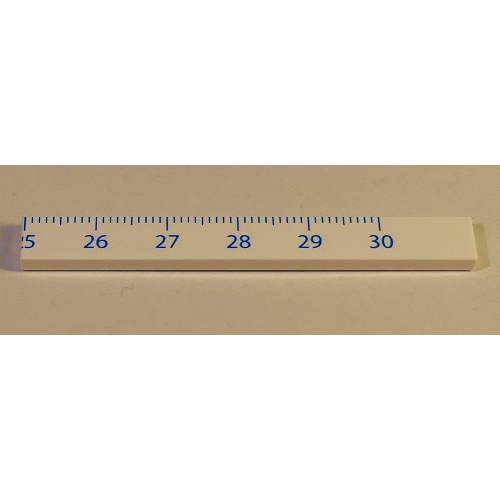 Visuel indicatif Rebrickable de Tuile 1 x 8 avec motif Règle CM 25 - 30 (Tile 1 x 8 with Ruler CM 25 - 30 Pattern)