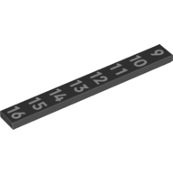 Visuel indicatif Rebrickable de Tuile 1 x 8 avec des chiffres 9,10,11,12,13,14,15,16 motif imprimé (Tile 1 x 8 with Numbers 9,10,11,12,13,14,15,16 Print)