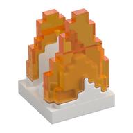 Visuel indicatif Rebrickable de Plaque spéciale 2 x 2 avec motif de flammes orange · transparent pixélisé (Plate Special 2 x 2 with Pixelated Trans-Orange Flames Pattern)