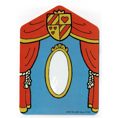 Visuel indicatif Rebrickable de Toile de fond pour coffret 3615-2 / 9131-1, miroir et rideaux orange / laboratoire d'alchimie (Backdrop for Set 3615-2 / 9131-1, Mirror and Orange Curtains / Alchemy Lab)