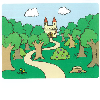 Visuel indicatif Rebrickable de Toile de fond pour les ensembles 3615-2 et 9131-1, route serpentine, château / route serpentine, forêt (Backdrop for Sets 3615-2 and 9131-1, Serpentine Road, Castle / Serpentine Road, Forest)