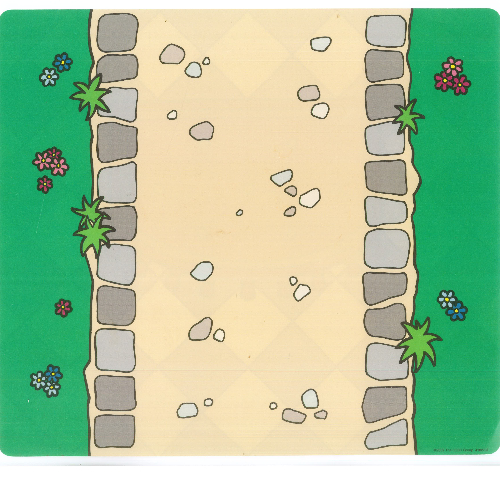 Visuel indicatif Rebrickable de Tapis de jeu Duplo pour ensembles 3615-2, 9131-1, motif imprimé route droite / tapis royal (Duplo Playmat for Sets 3615-2, 9131-1, Straight Road / Royal Carpet Print)